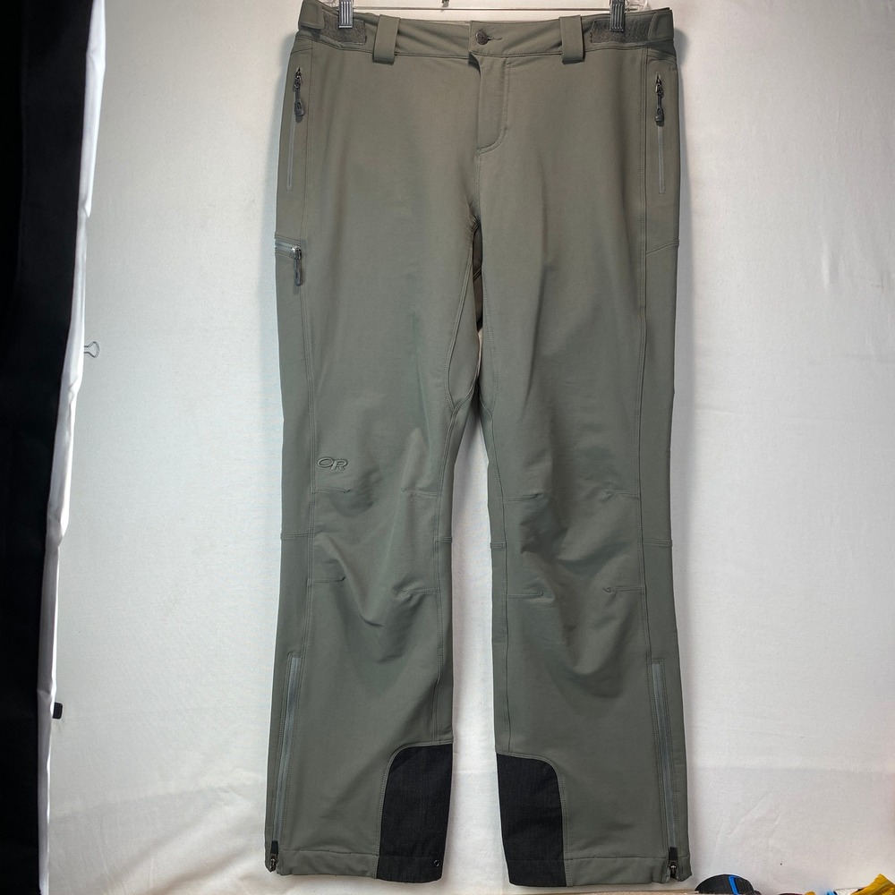 Outdoor Research Cirque Pants Womens XL Green Softshell Technical Mountaineering